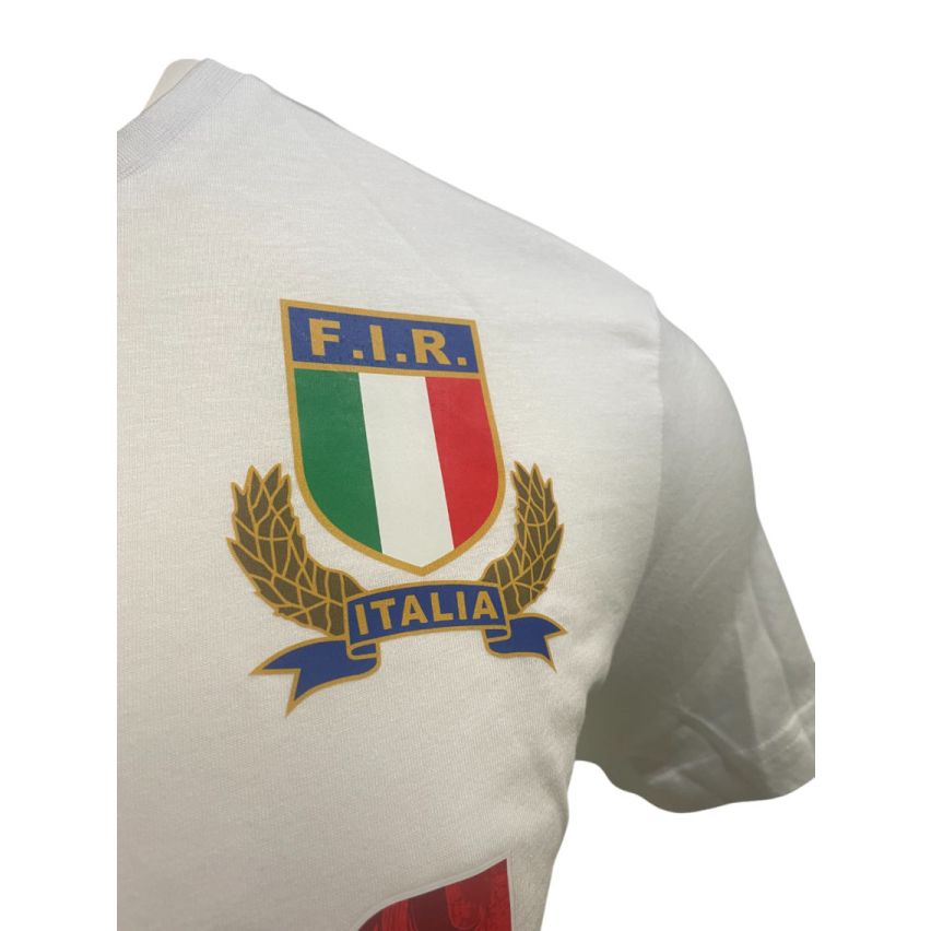 Italy Rugby T-Shirt White - MACRON