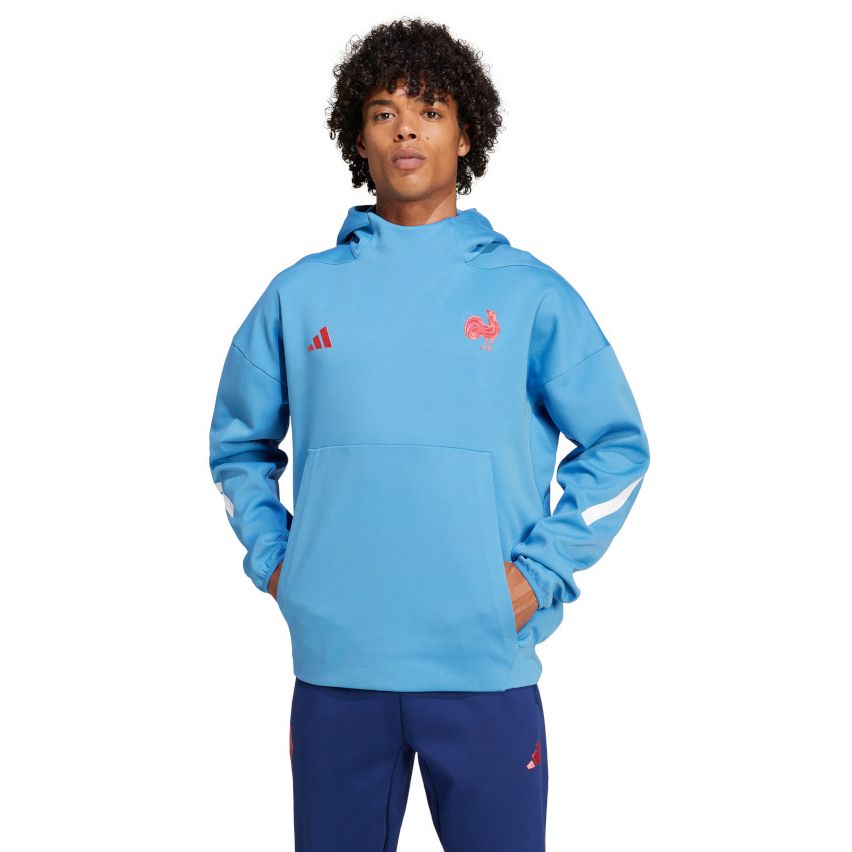 Rugby Hoodie France Sky Blue - Adidas