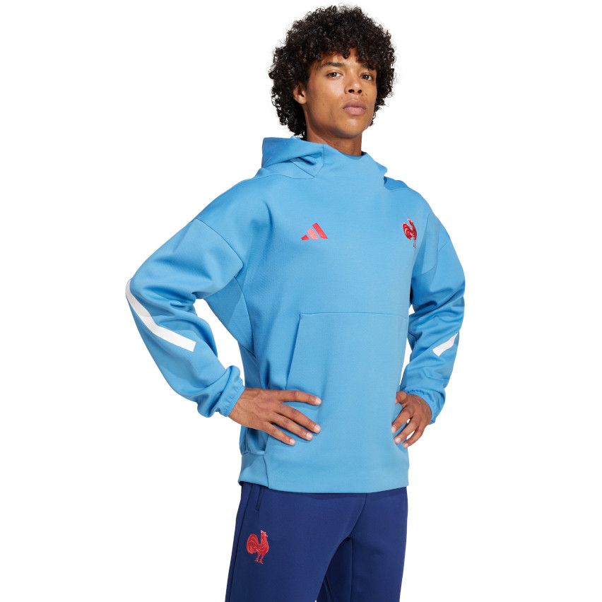 Rugby Hoodie France Sky Blue - Adidas