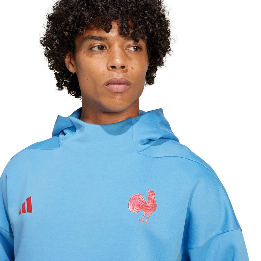 Rugby Hoodie France Sky Blue - Adidas