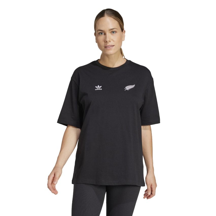 Black Rugby T-Shirt Boyfriend All Blacks Original - Adidas