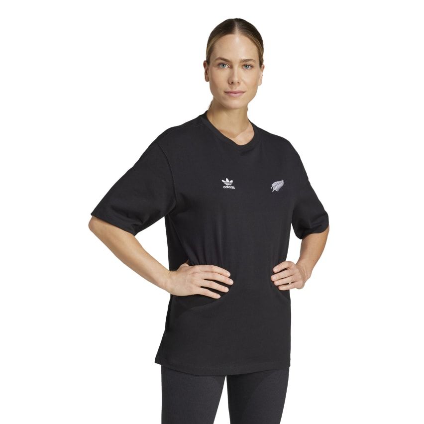 Black Rugby T-Shirt Boyfriend All Blacks Original - Adidas