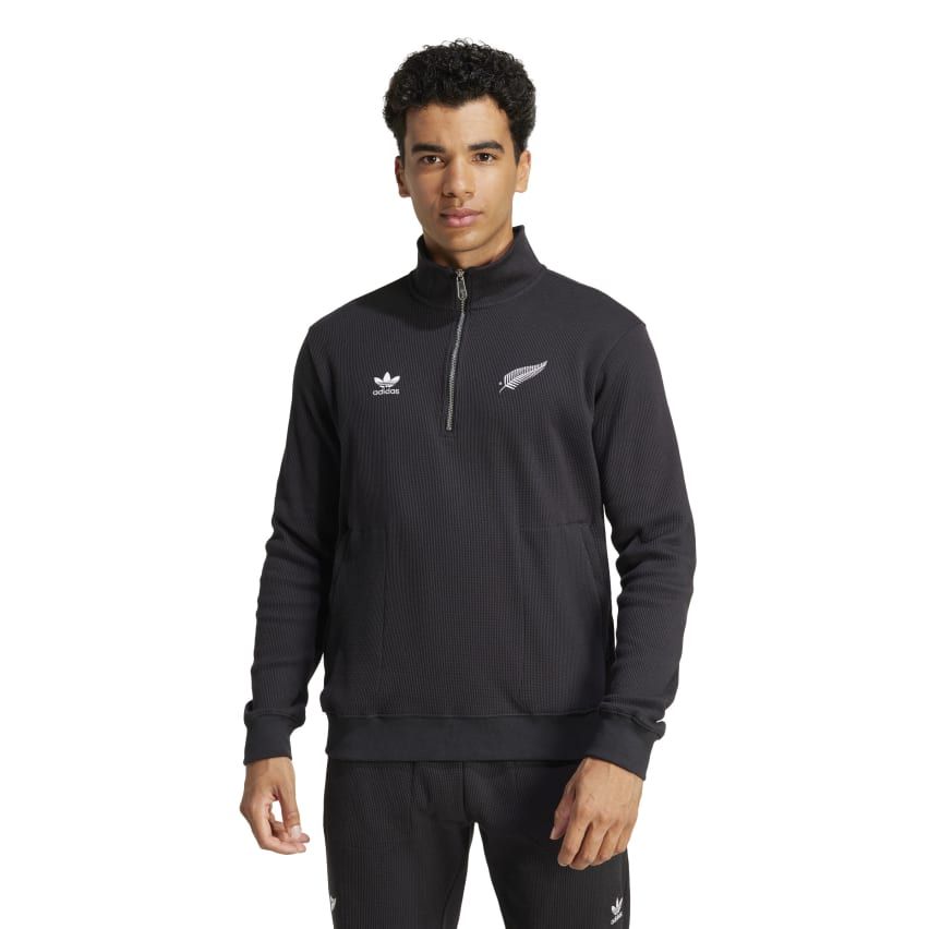 1/2 Zip Rugby Sweatshirt Black All Blacks Original - Adidas