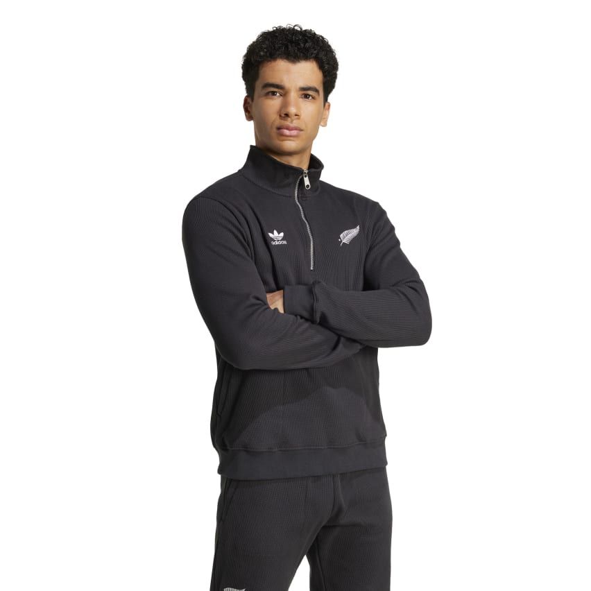 1/2 Zip Rugby Sweatshirt Black All Blacks Original - Adidas