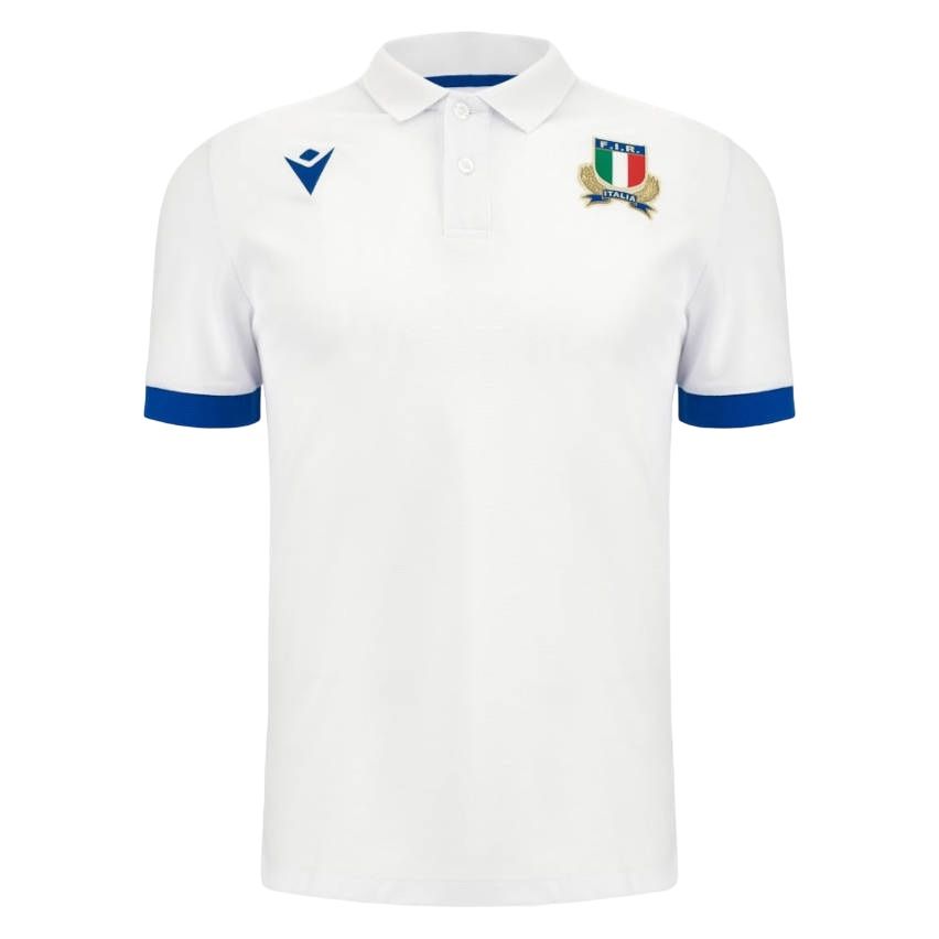 Maillot Rugby Extérieur Replica Italie Coton Blanc - Macron
