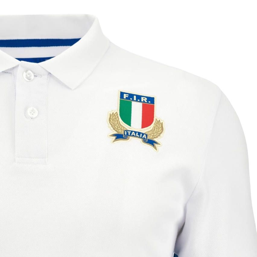 Maillot Rugby Extérieur Replica Italie Coton Blanc - Macron