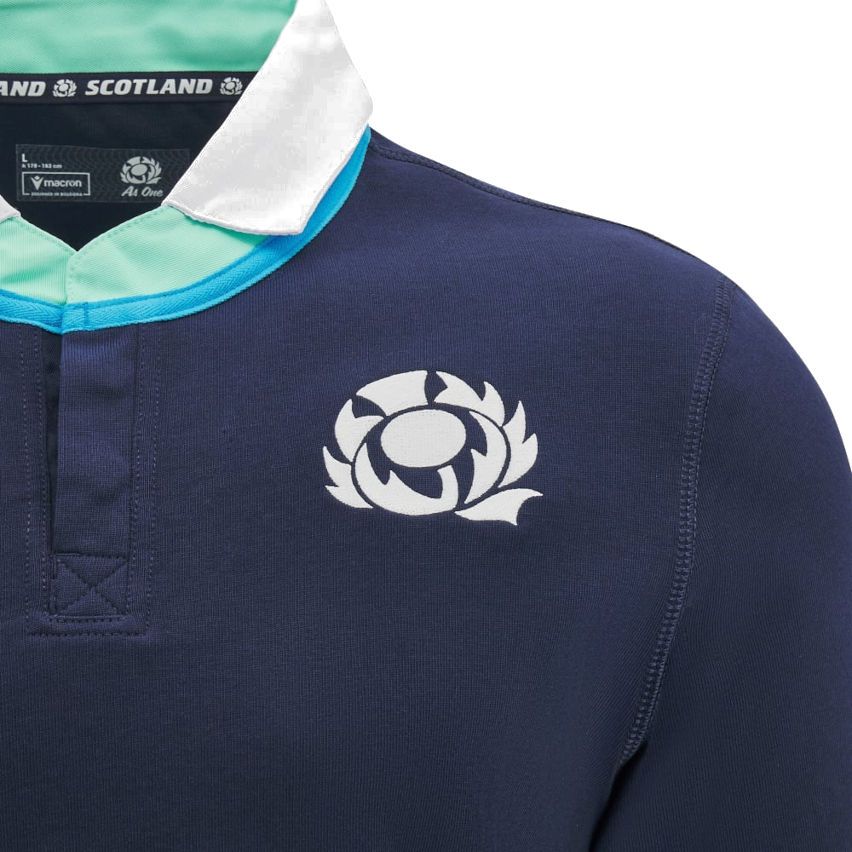 Scotland Men's Home Cotton Rugby Shirt 2024/2025 - Macron