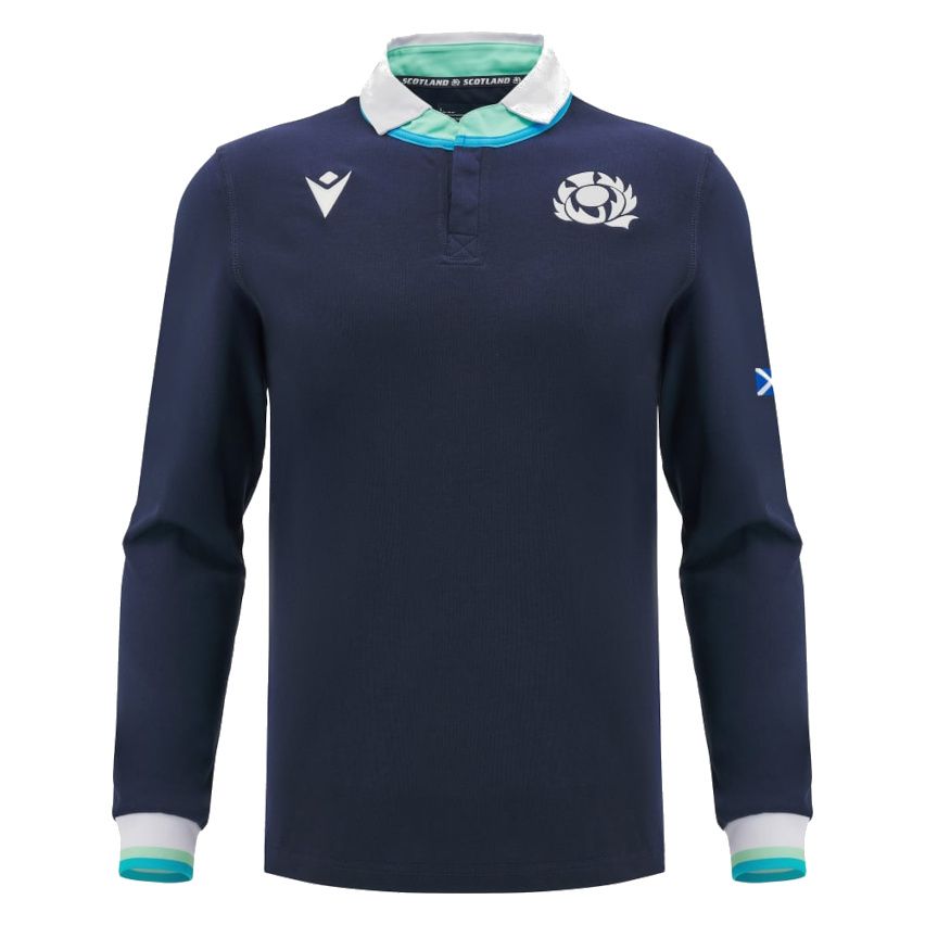 Scotland Men's Home Cotton Rugby Shirt 2024/2025 - Macron