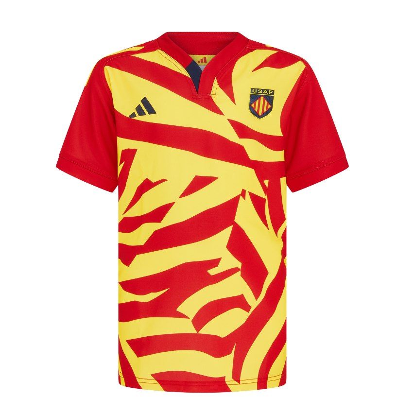 USAP Perpignan Kids’ Rugby Away Jersey 2025/2026 – Adidas
