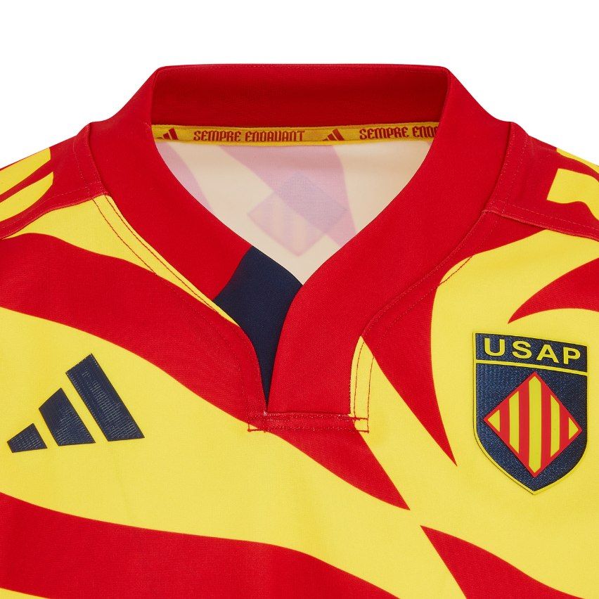 USAP Perpignan Kids’ Rugby Away Jersey 2025/2026 – Adidas