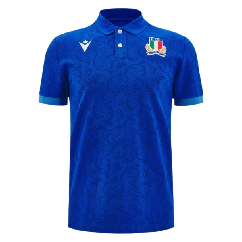 Italy Rugby Home Replica Cotton Jersey 2024/2025 - Macron
