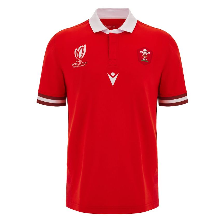 Maillot Rugby Cotton Pays De Galles Domicile Coupe Du Monde 2023 – Macron