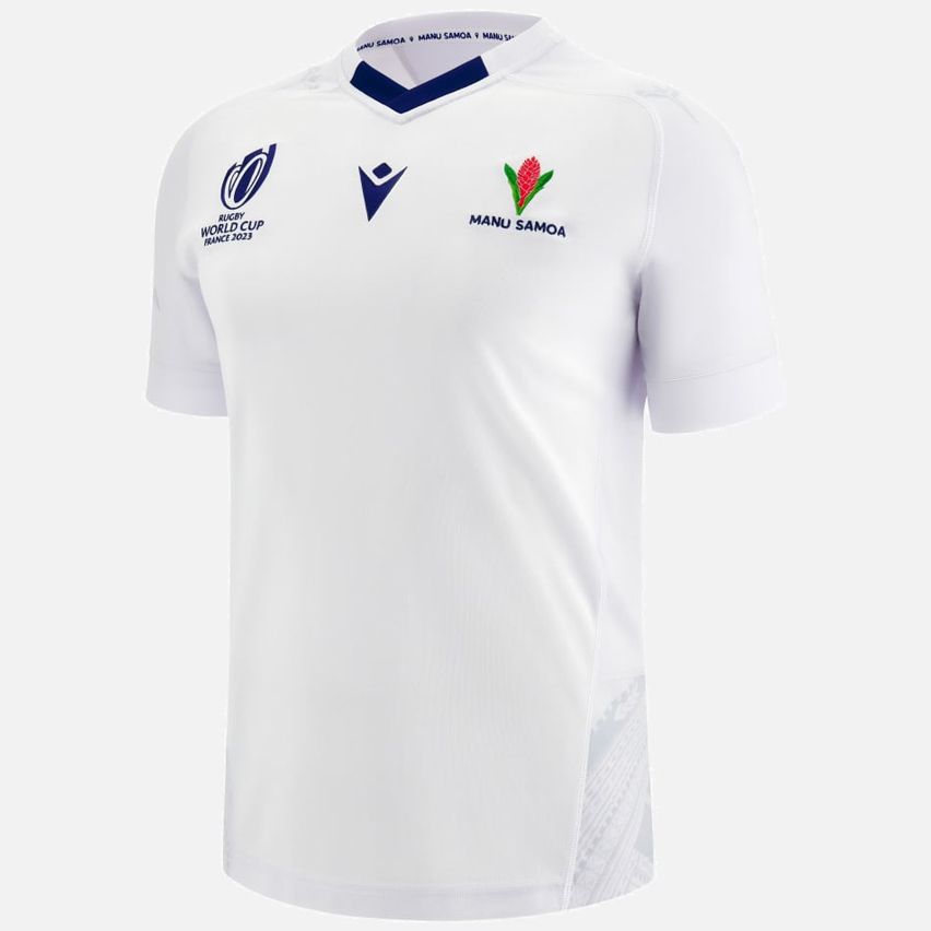 MaCnas Maillot de rugby 2023, t-shirt pour hommes, blanc, S