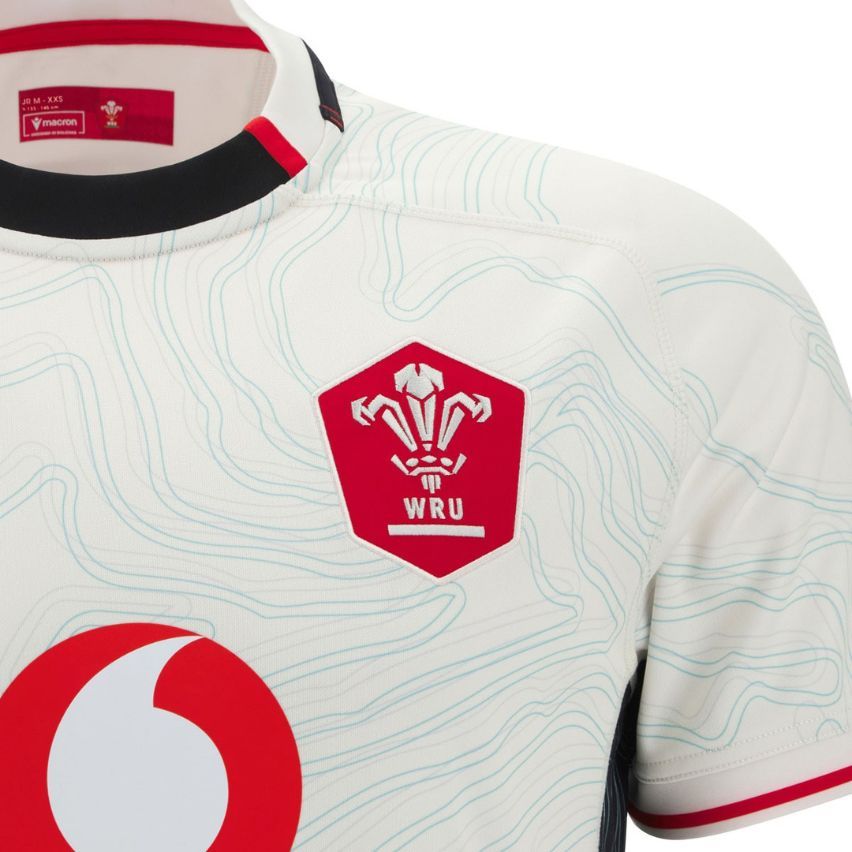 Maillot Rugby Enfant Replica Pays de Galles Extérieur blanc 2025/2026 - Macron