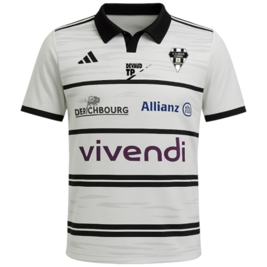 Maillot Rugby Enfant Brive Blanc 2025/2026 - adidas