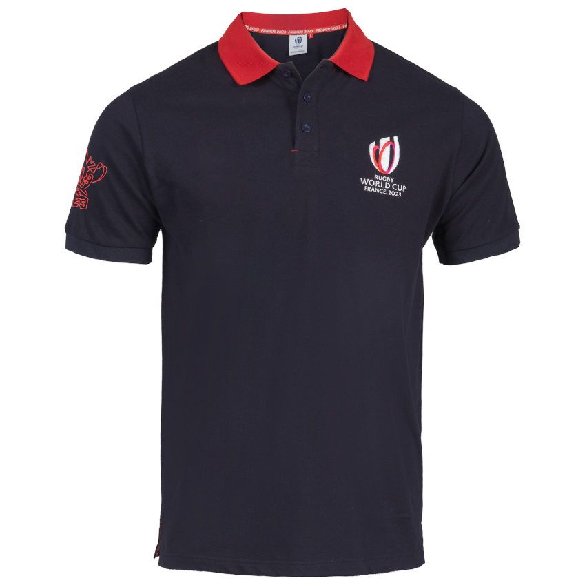 Rugby Polo Rugby World Cup France 2023 Blue Logo | boutique-rugby.com