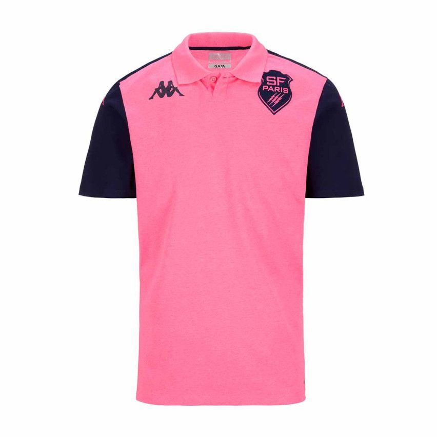 Polo Stade Français Paris Abiangy 8 Rose/Blue 2024/2025 - Kappa
