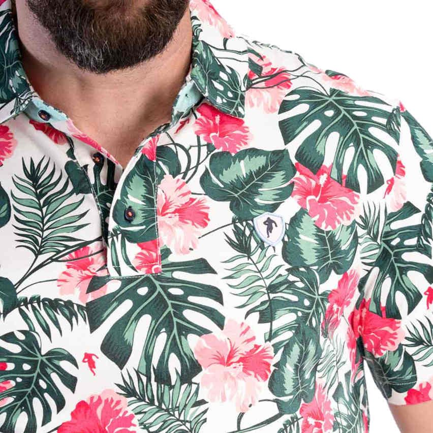 Short Sleeve Tropical Rugby Printed Rugby Polo - Ruckfield