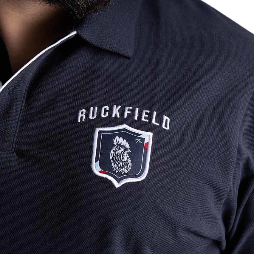 French Rugby Club Short Sleeve Polo Navy Blue - Ruckfield