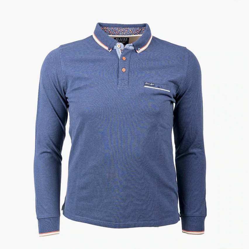 Rugby Polo Shirt Blue Jean - Blacks Legend