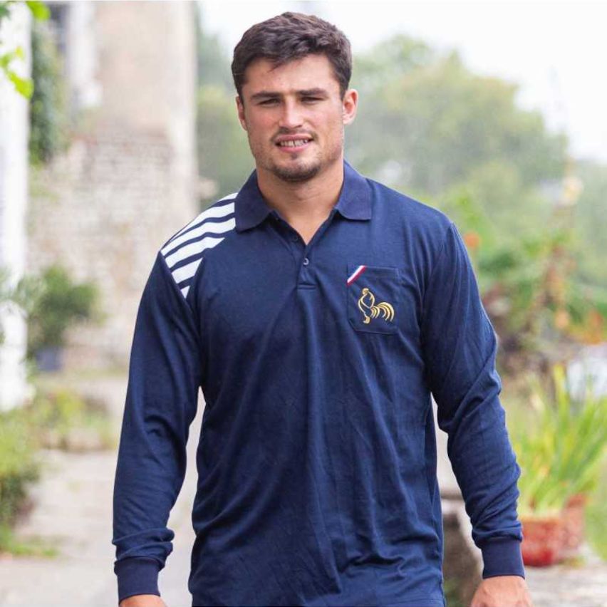 Rugby Polo Shoulder Marinière Long Sleeve Navy - Rugby Religion