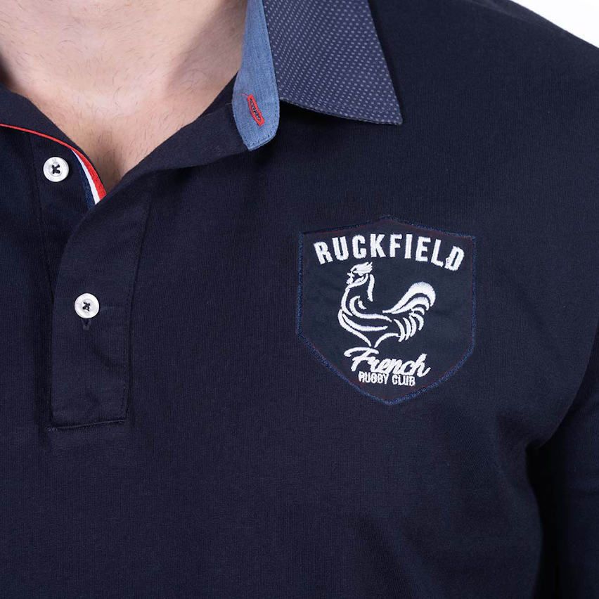 Polo Rugby French Rugby Club Ruckfield Long Sleeve Navy Blue – Ruckfield