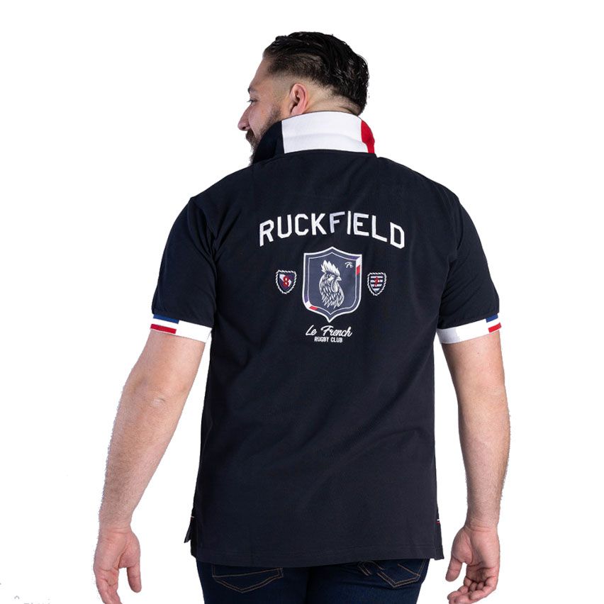 French Rugby Club Short Sleeve Polo Navy Blue - Ruckfield