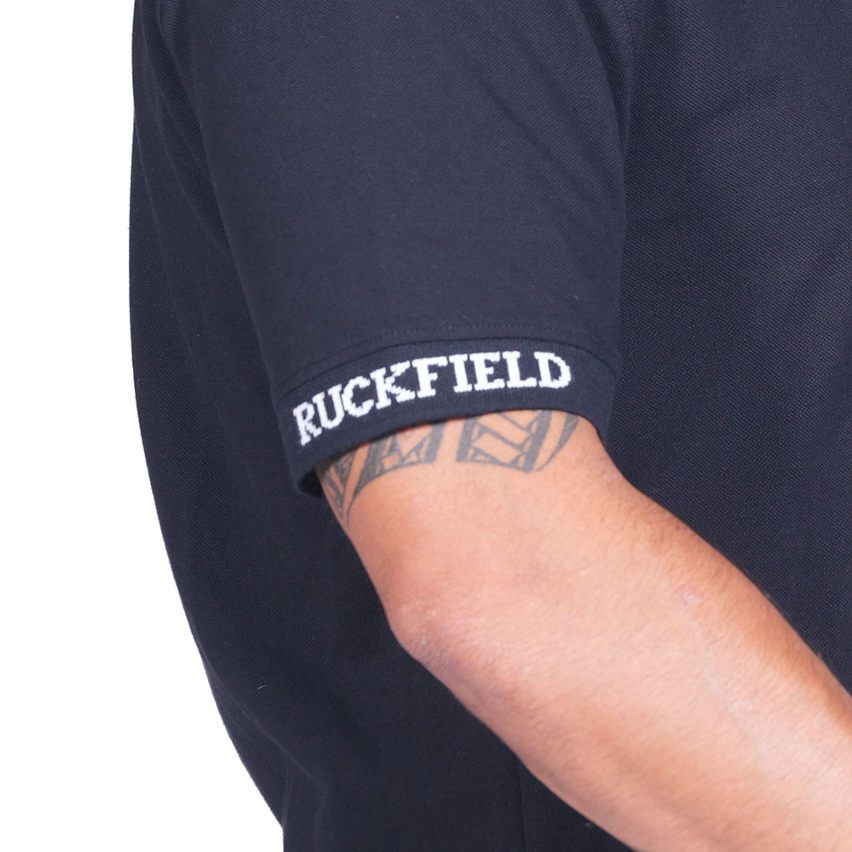Jonah Lomu Black Short Sleeve Rugby Polo - Ruckfield