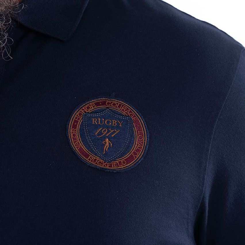 Short Sleeve Navy Heritage Polo - Ruckfield
