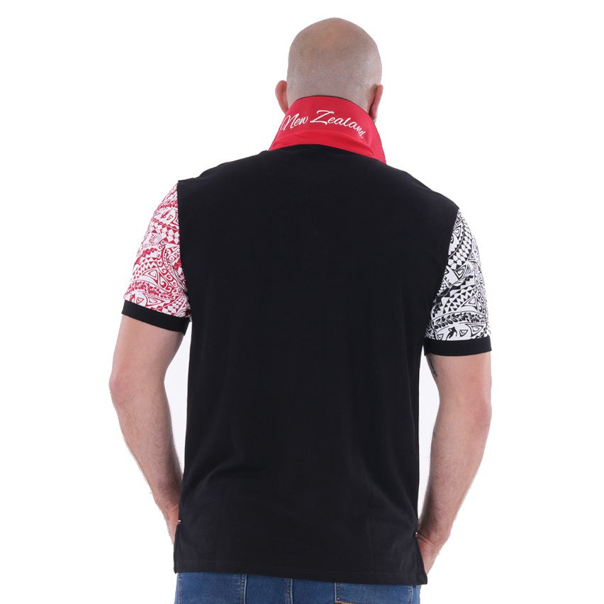 Polo Rugby Short Sleeve Maori Black - Ruckfield