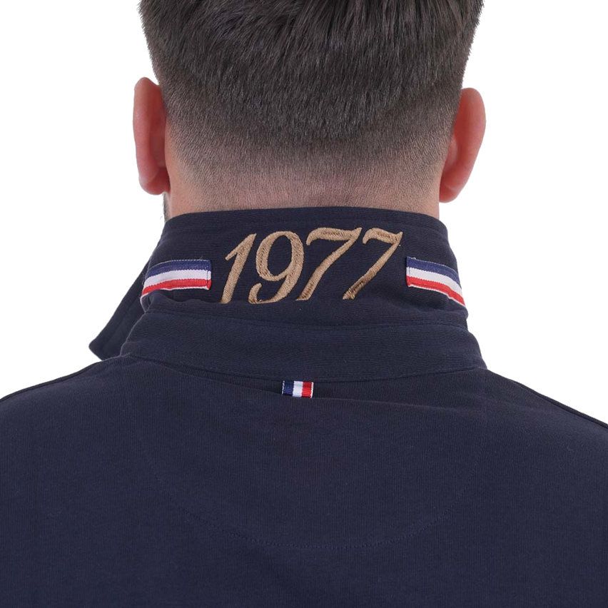 Long Sleeve Polo French Rugby Club Navy Blue - Ruckfield