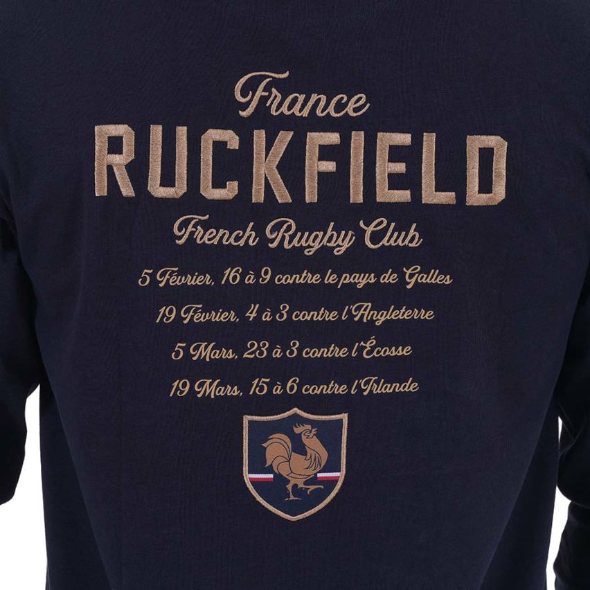 Long Sleeve Polo French Rugby Club Navy Blue - Ruckfield