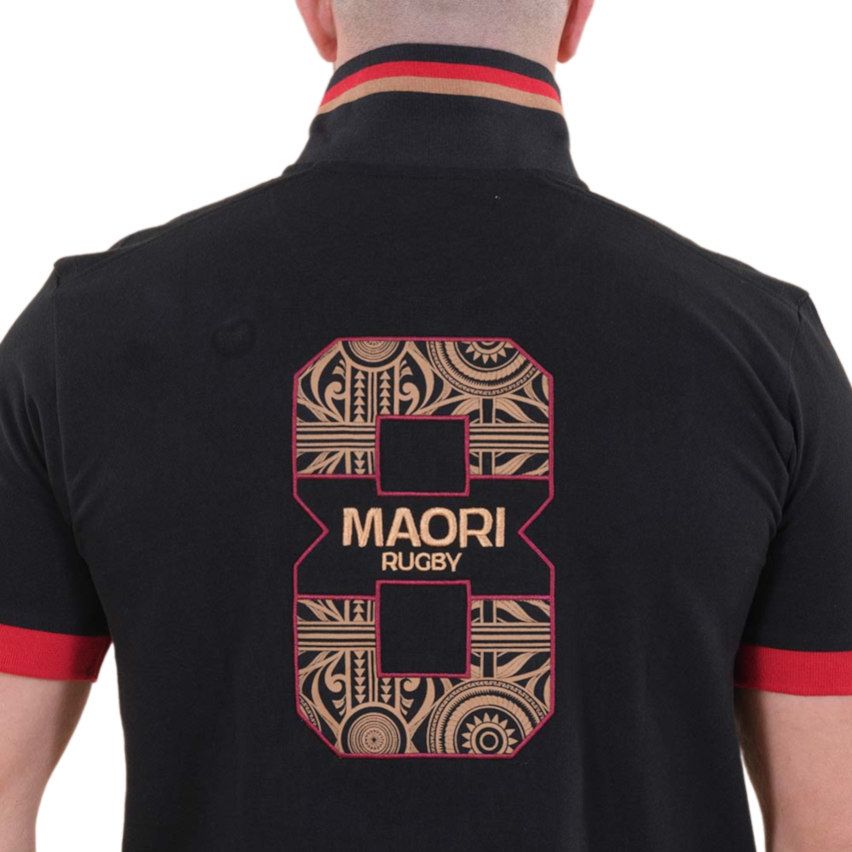 Short Sleeve Rugby Polo Maori Black - Ruckfield