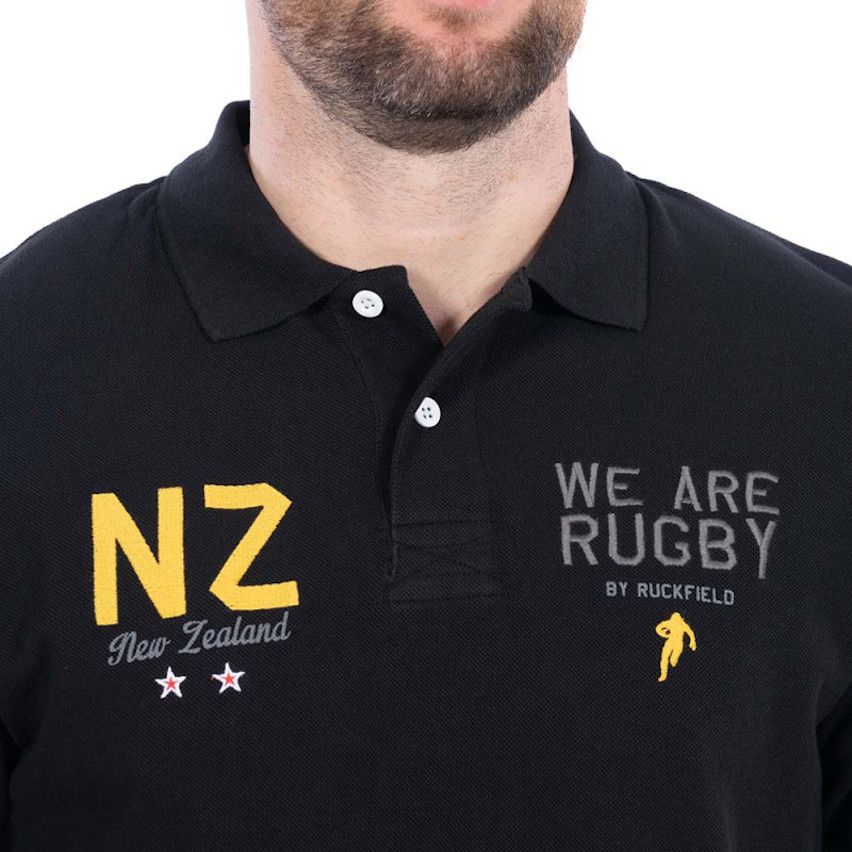 Rugby Polo Shirt We Are Rugby New Zealand Black - Ruckfield