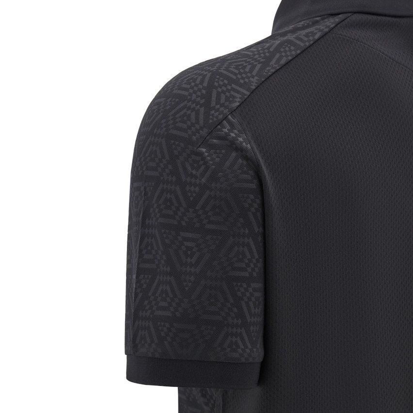 Wales Rugby Polo 2024/2025 Black - Macron