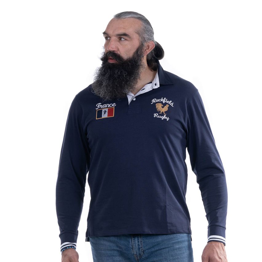 Polo homme French Rugby Club marine