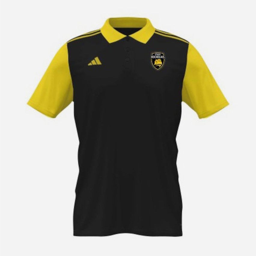 Stade Rochelais Yellow Rugby Polo - Adidas