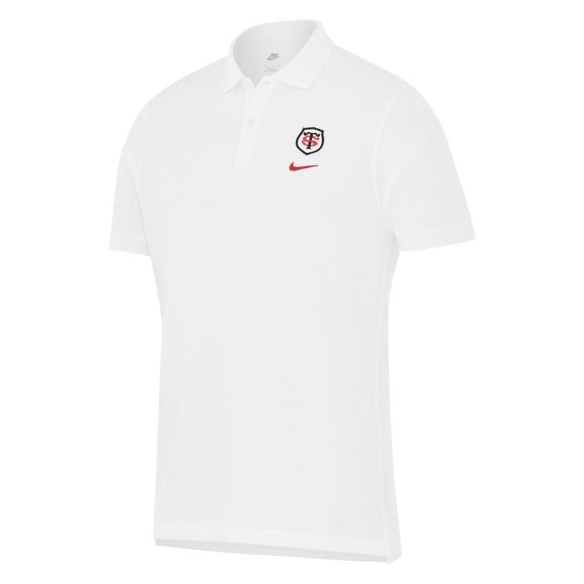 Stade Toulousain Men's White Piqué Polo - Nike