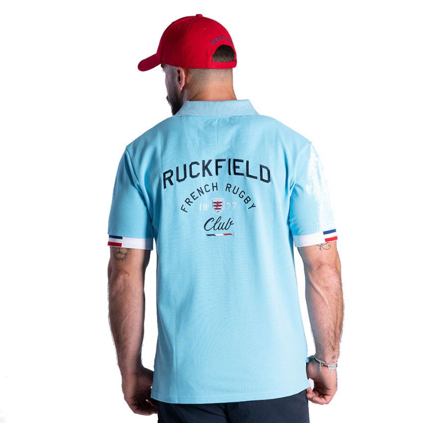 French Rugby Club Turquoise Short Sleeve Rugby Polo - Ruckfield