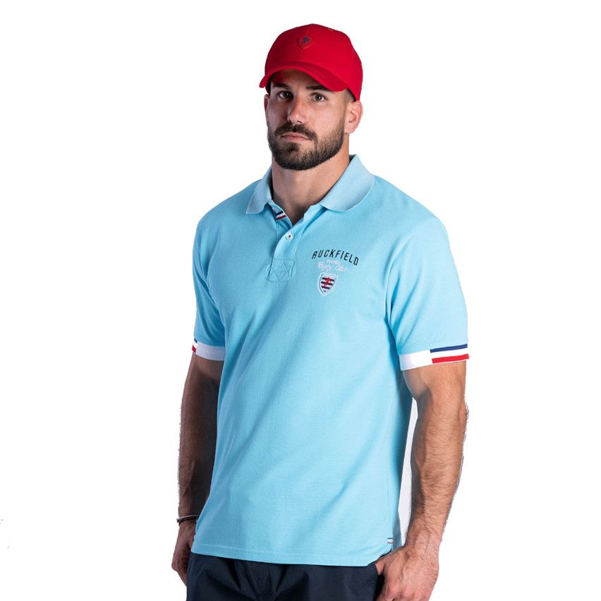 French Rugby Club Turquoise Short Sleeve Rugby Polo - Ruckfield