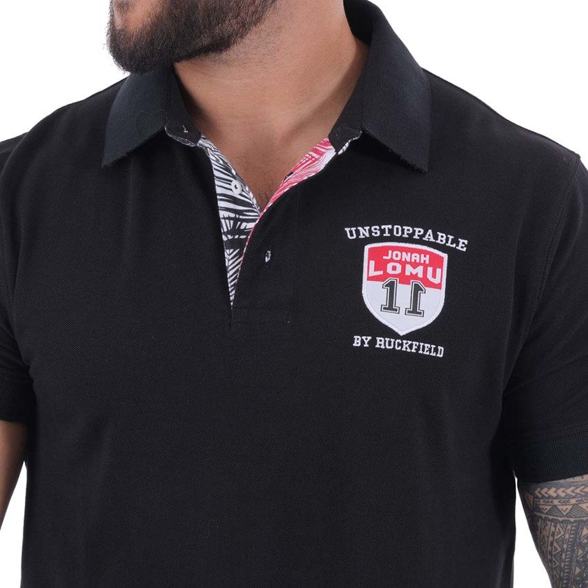 Jonah LOMU Short Sleeve Black Polo - Ruckfield