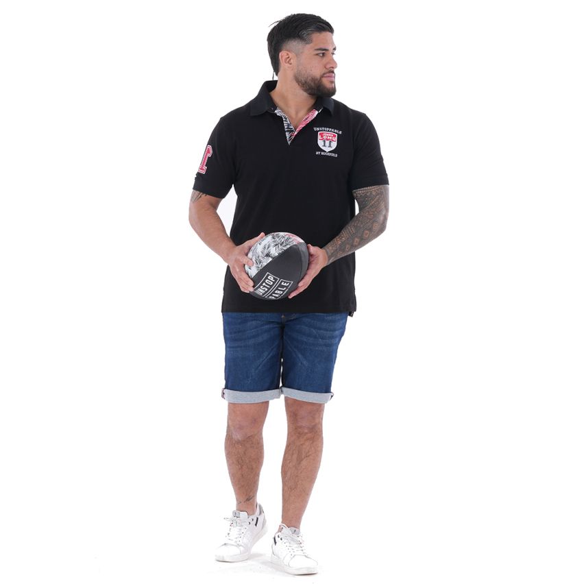 Jonah LOMU Short Sleeve Black Polo - Ruckfield