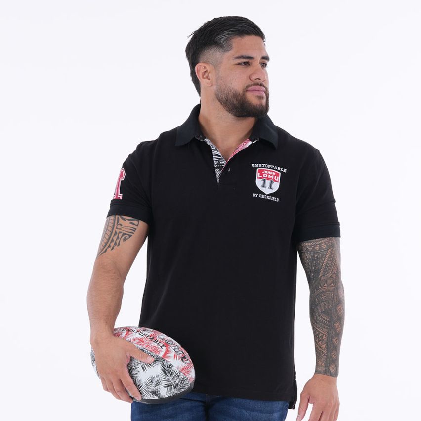Jonah LOMU Short Sleeve Black Polo - Ruckfield