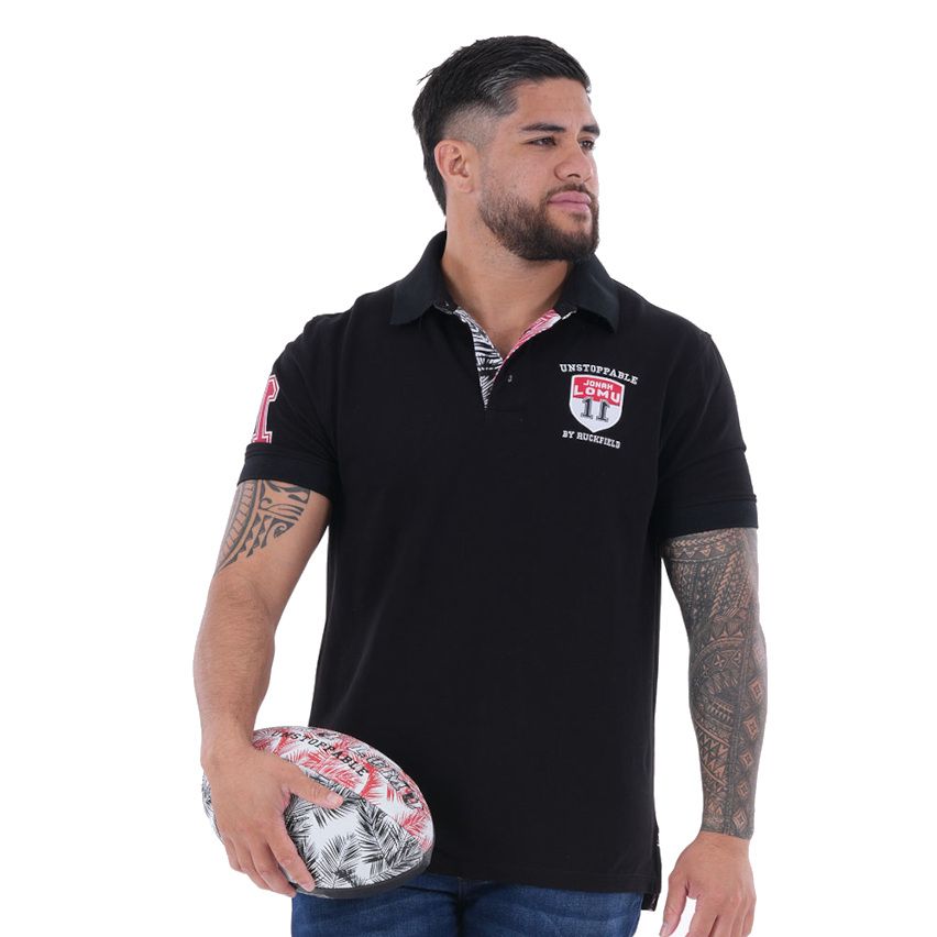 Jonah LOMU Short Sleeve Black Polo - Ruckfield