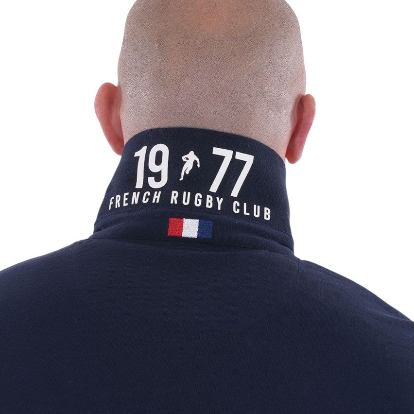 Long-Sleeve Polo French Rugby Club Navy Blue - Ruckfield