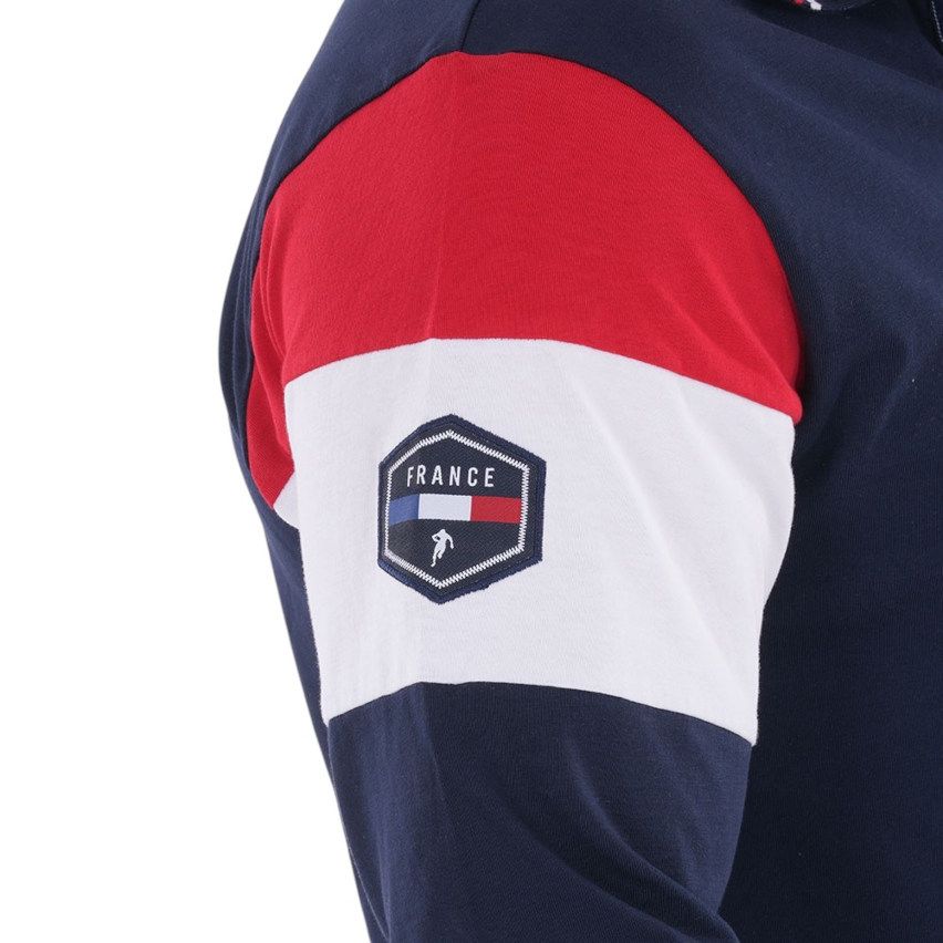 Long-Sleeve Polo French Rugby Club Navy Blue - Ruckfield
