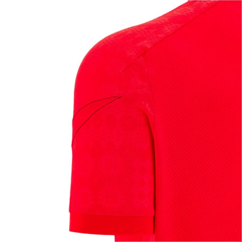 Wales Rugby Travel Polo Red 2025/2026 - Macron