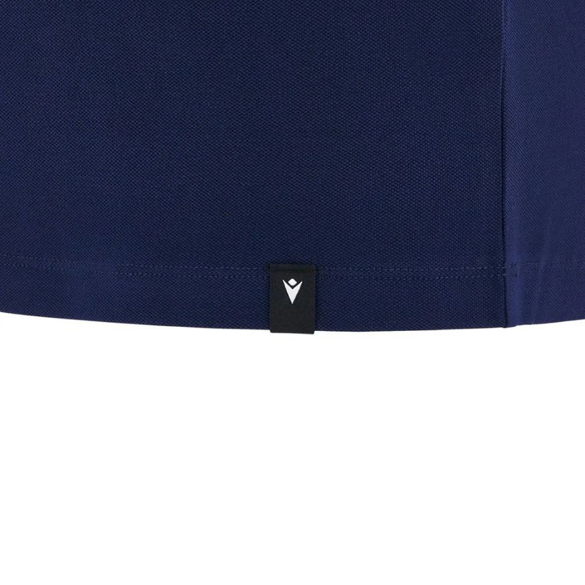 Scotland Rugby Player Travel Polo Navy Blue 2025/2026 - Macron