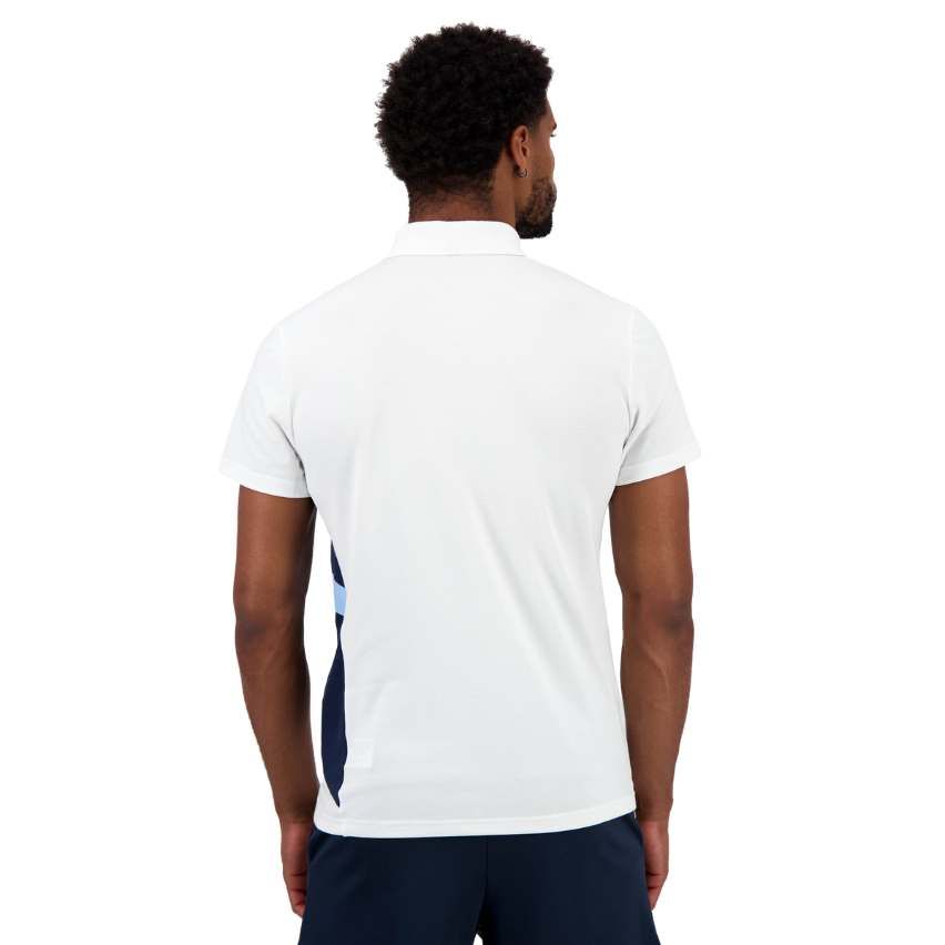 Aviron Bayonnais White Rugby Presentation Polo - Le Coq Sportif