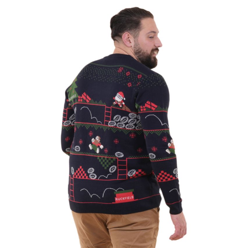 Navy Blue Christmas Sweater - Ruckfield